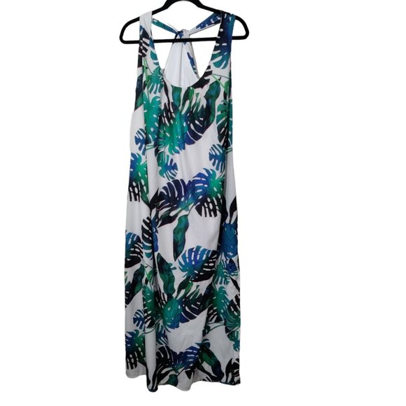 City Chic Dresses & Skirts - City Chic Foliage Print Sleeveless Maxi Dress Plus Size 16